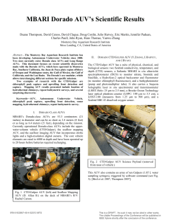 MBARI Dorado AUV`s Scientific Results