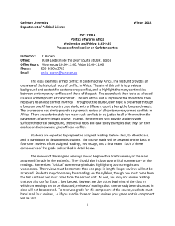 Politics of War in Africa
