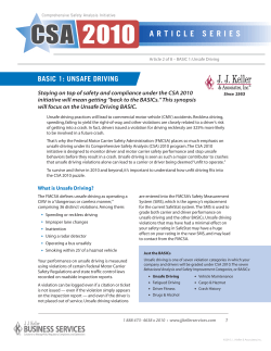 unsafe driving - JJ Keller`s Encompass