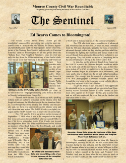 The Sentinel - Monroe County Civil War Roundtable