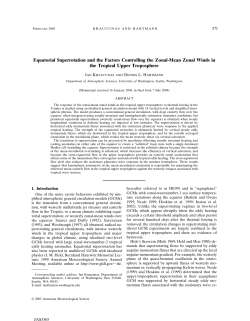 Equatorial Superrotation and the Factors Controlling the Zonal