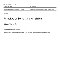 Parasites of Some Ohio Amphibia - Knowledge Bank