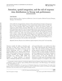 Attention, spatial integration, and the tail of response time