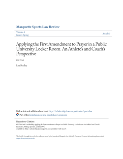 Applying the First Amendment to Prayer in a Public University