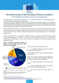 The Bioeconomy in the European Union in numbers