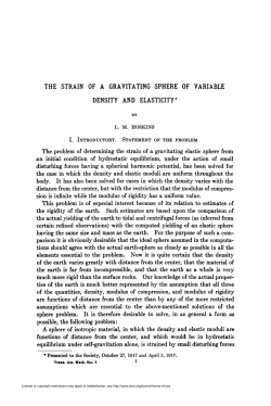 the strain of a gravitating sphere of variable density and elasticity