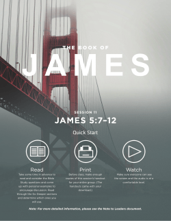 james 5:7&ndash;12 - New Hope Church
