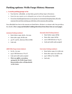 Parking options: Wells Fargo History Museum