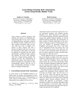 Generalizing Semantic Role Annotations Across Syntactically