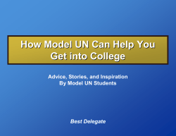 How Model UN Can Help You Get into College