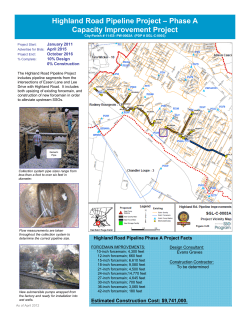 Highland Road Pipeline Project – Phase A Capacity