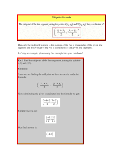 Midpoint and distance formula/examples