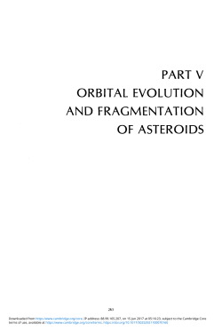 part v orbital evolution and fragmentation of asteroids