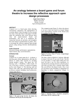 An analogy between a board game and forum theatre to increase