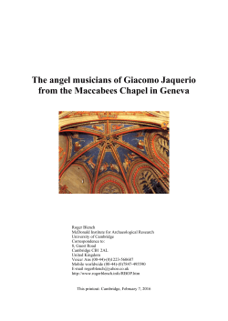 The angel musicians of Giacomo Jaquerio from the