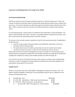 Issuance and Repayment of Long Term Debt