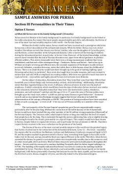 sample answers for persia