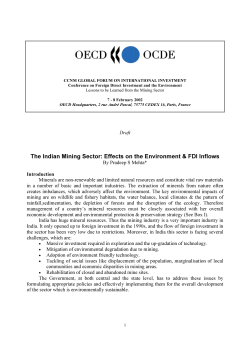 The Indian Mining Sector: Effects on the Environment