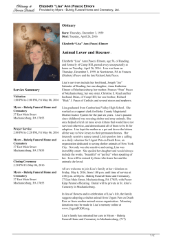 Elizabeth "Lisa" Ann (Pasco) Elmore Guest Book - Myers