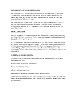 Our Philosophy of Christian Education