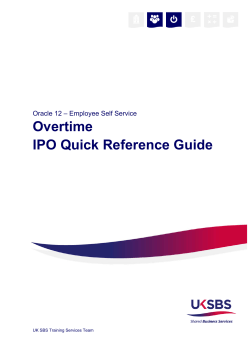 Overtime Quick Reference Guide
