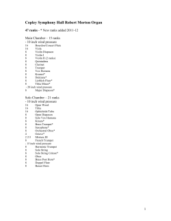 Copley Symphony Hall Robert Morton Organ