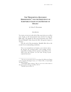 REDEMPTIVE-MOVEMENT HERMENEUTIC - Mid