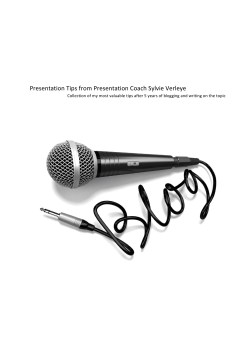 Presentation Tips from Presentation Coach Sylvie