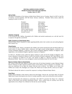 Minutes - Ventura Unified School District