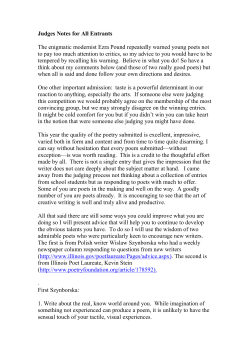 Judge`s Message for All Contributors 2015