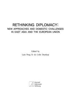 rethinking diplomacy - Konrad-Adenauer