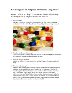 Revision notes on Drug Abuse
