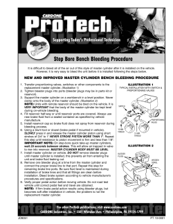 Step Bore Bench Bleeding Procedure