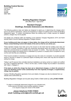 building regulation charges - North Norfolk District Council