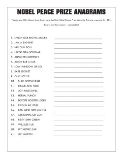 NOBEL PEACE PRIZE ANAGRAMS