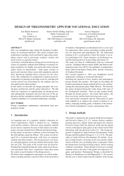 design of trigonometry apps for vocational