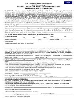 Form 2924 - SC Child Care Services