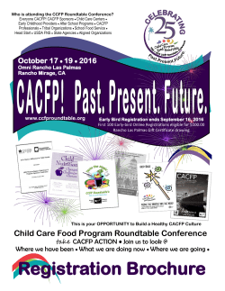 Child Care Food Program Roundtable Conference