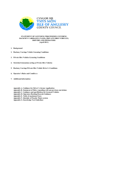 (TAXIS), PRIVATE HIRE VEHICLES, DRIVERS AND OPERATORS