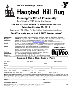 Haunted Hill Run - YMCA McDonough County