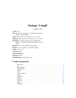 Package `UsingR`
