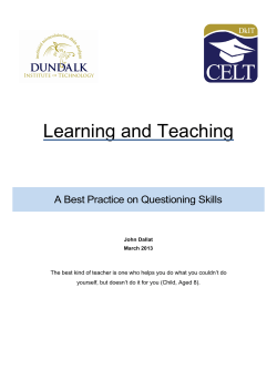Best Practice Guide - Questioning Skills
