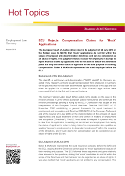 Hot Topics - Baker McKenzie