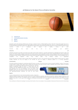 pH Balance for the Same Price as Relative Humidity