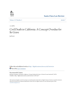 Civil Death in California: A Concept Overdue for Its Grave