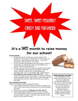 Sweet, Sweet February Candy Bar FUN-raiser