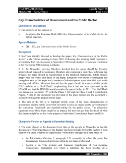 Key Characteristics of Government and the Public Sector