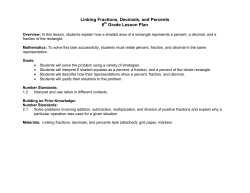 Linking fractions, decimals, and percents