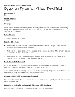 Egyptian Pyramids Virtual Field Trip!
