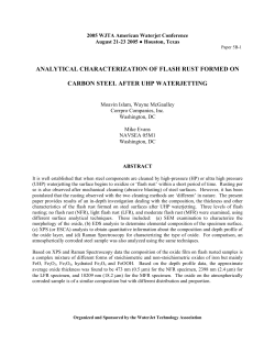 analytical characterization of flash rust formed on carbon